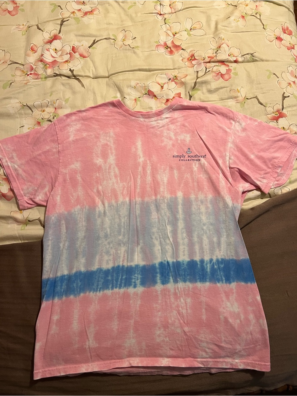 Simply Southern Eat Sleep Lake Repeat Tie Dye T Shirt Women's Large Tee